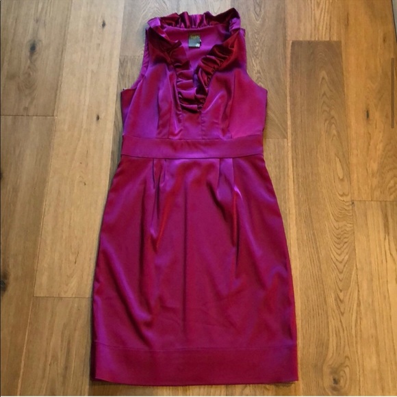 Taylor fuchsia ruffle halter dress - Picture 12 of 16